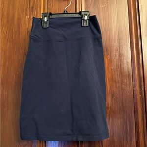 Navy Cotton Girls Skirt medium NWOT